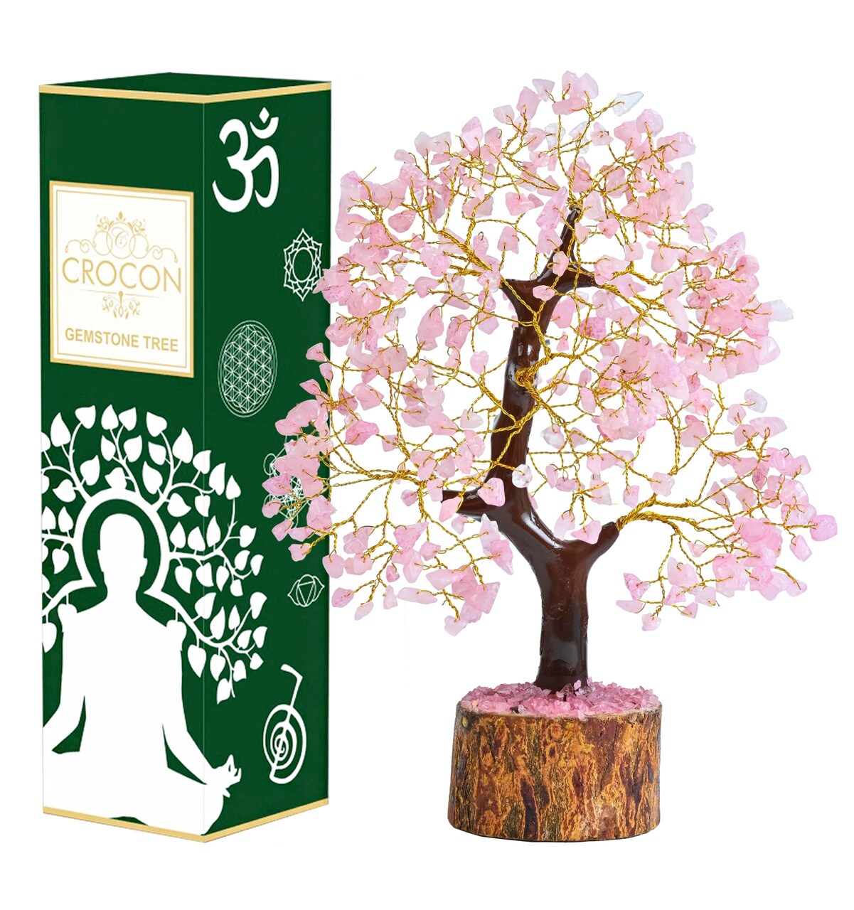 Rose Quartz Crystal Tree, Birthday Gifts for Women, Mom, Sister & Girlfriend | Pink Room Decor Healing Crystals | House Warming Gifts Unique Spiritual Present Idea for Woman & Men Decoration